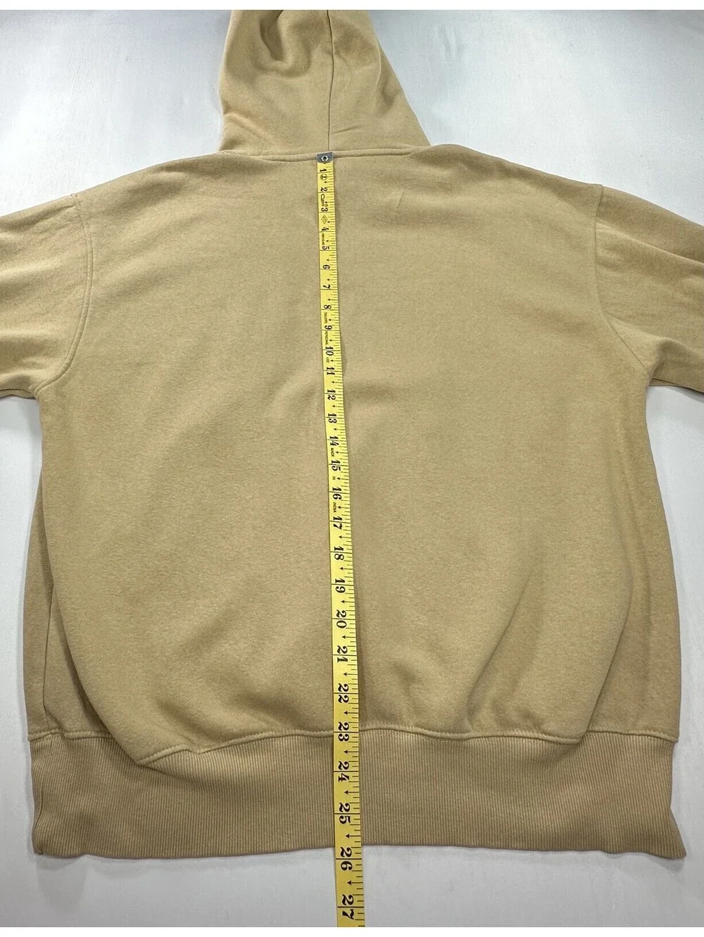 North Face Heavyweight Fleece Drawstring Hoodie Brown M